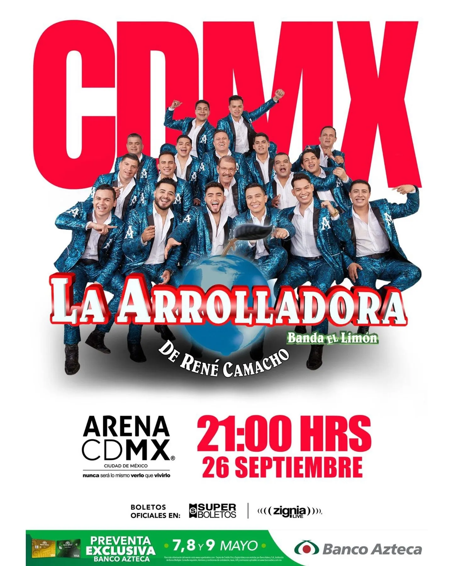 El show será en la Arena CDMX el próximo 26 de septiembre / FB: @arrolladoraoficial