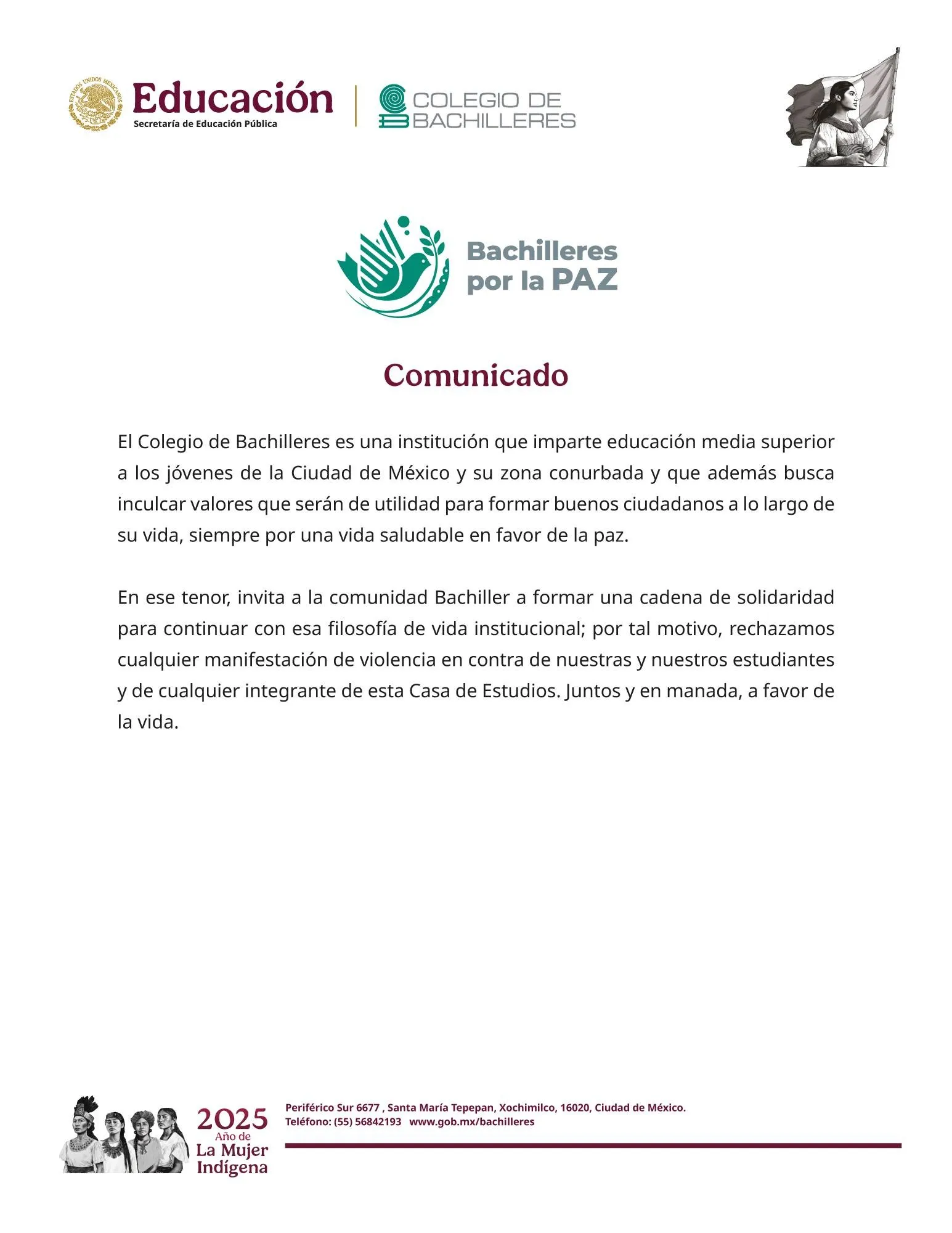 El Bachilleres 5 sacó un comunicado rechazando la violencia / Redes Sociales