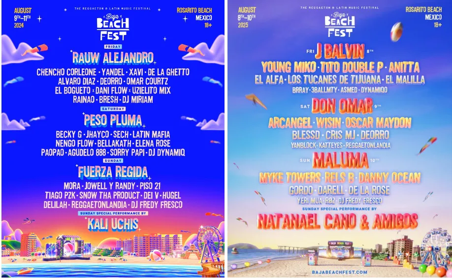 La edición de 2024 fue superada con el cartel de 2025 / FB: @BajaBeachFest