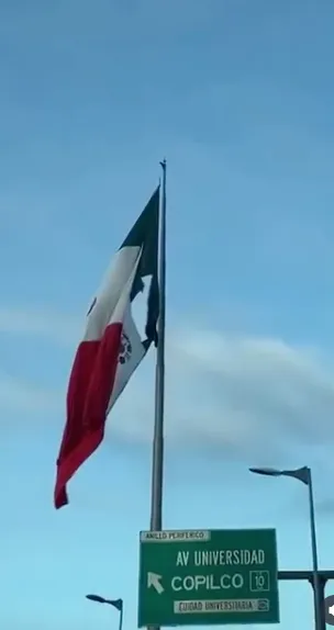 Así es como luce en estos momentos la bandera nacional / Especial