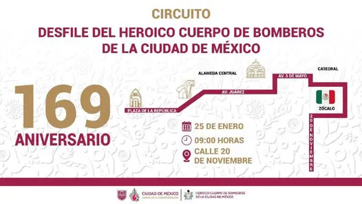 Desde las 9 de la mañana comenzará el desfile / FB: @BomberosdelaCDMX