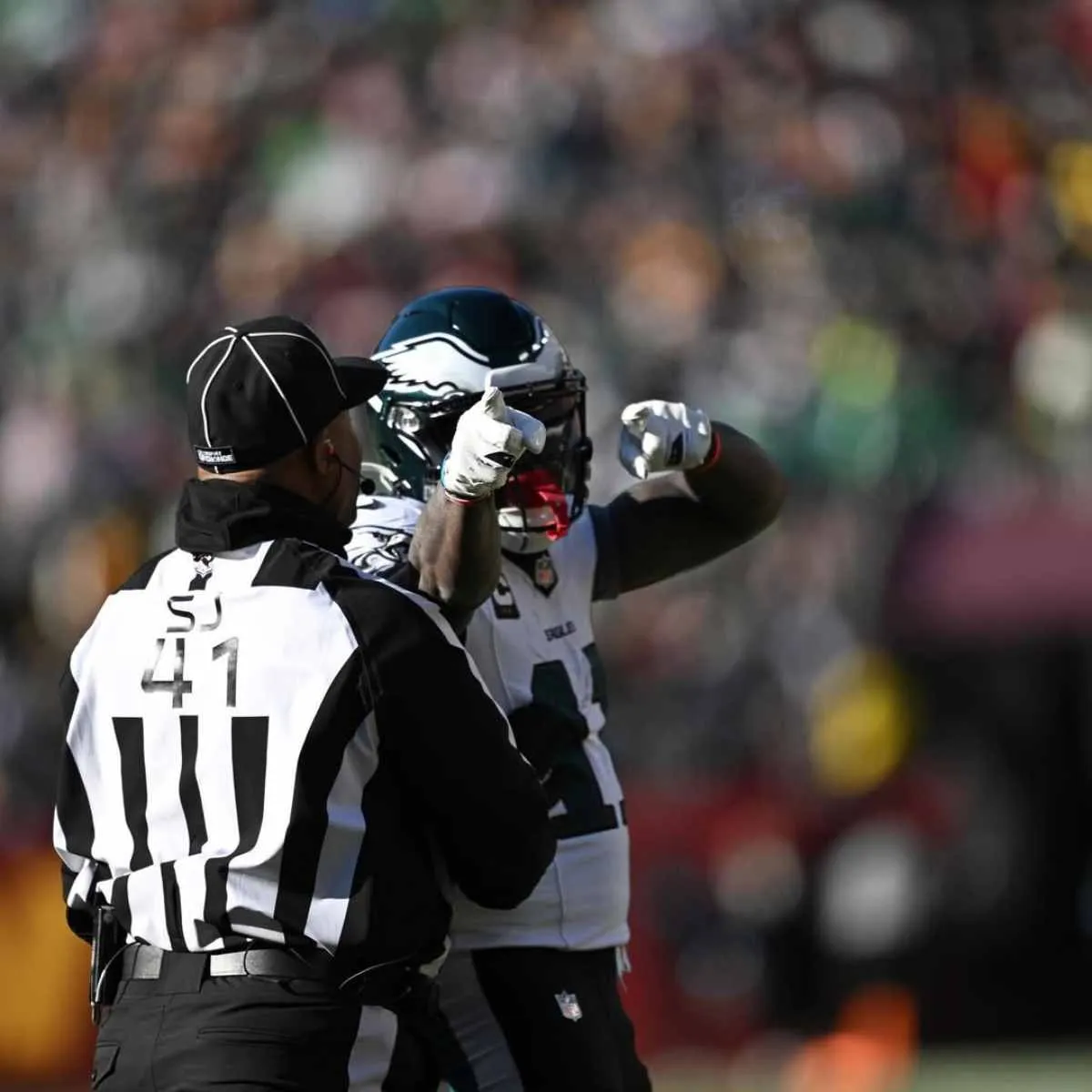 AJ Brown en partido con las Philadelphia Eagles