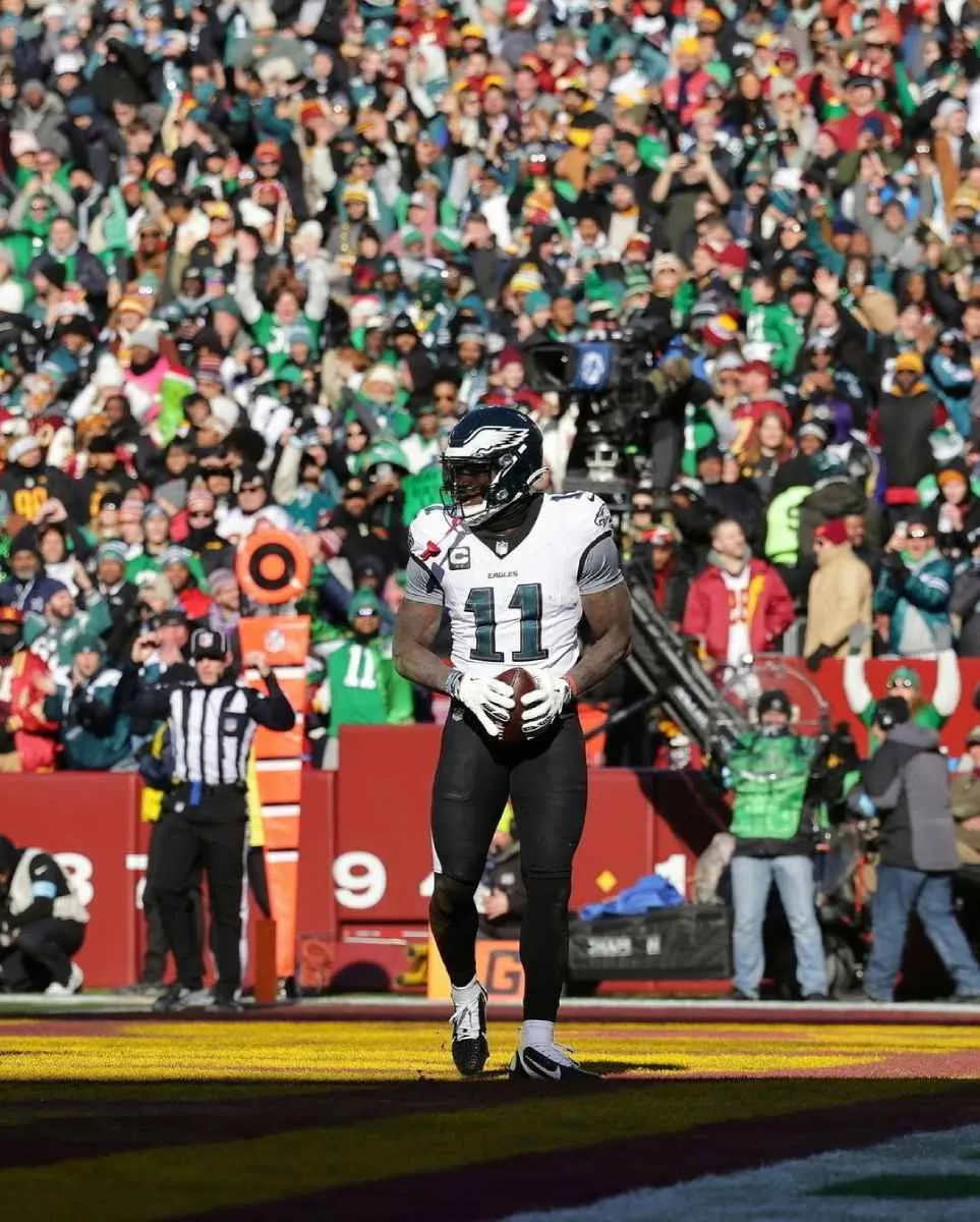 Brown en celebración con las Águilas de Filadelfia