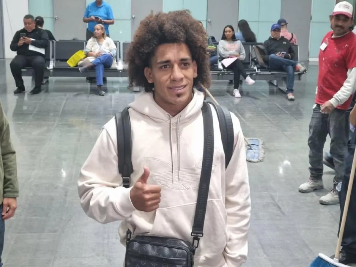 Carrasquilla en su llegada a la Ciudad de México