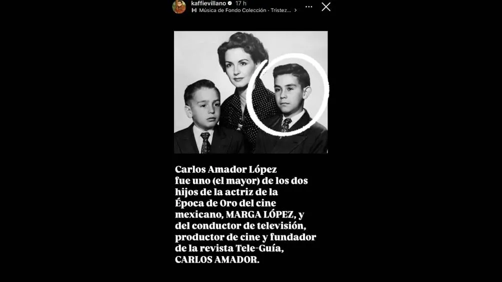 Fue el hijo mayor de Marga López/X