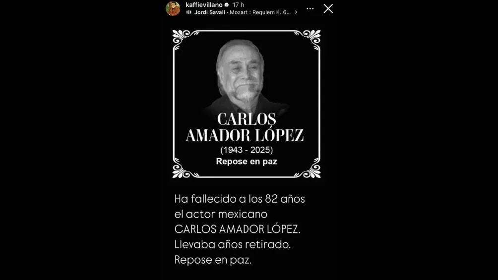 Carlos Amador López murió a los 82 años de edad/X