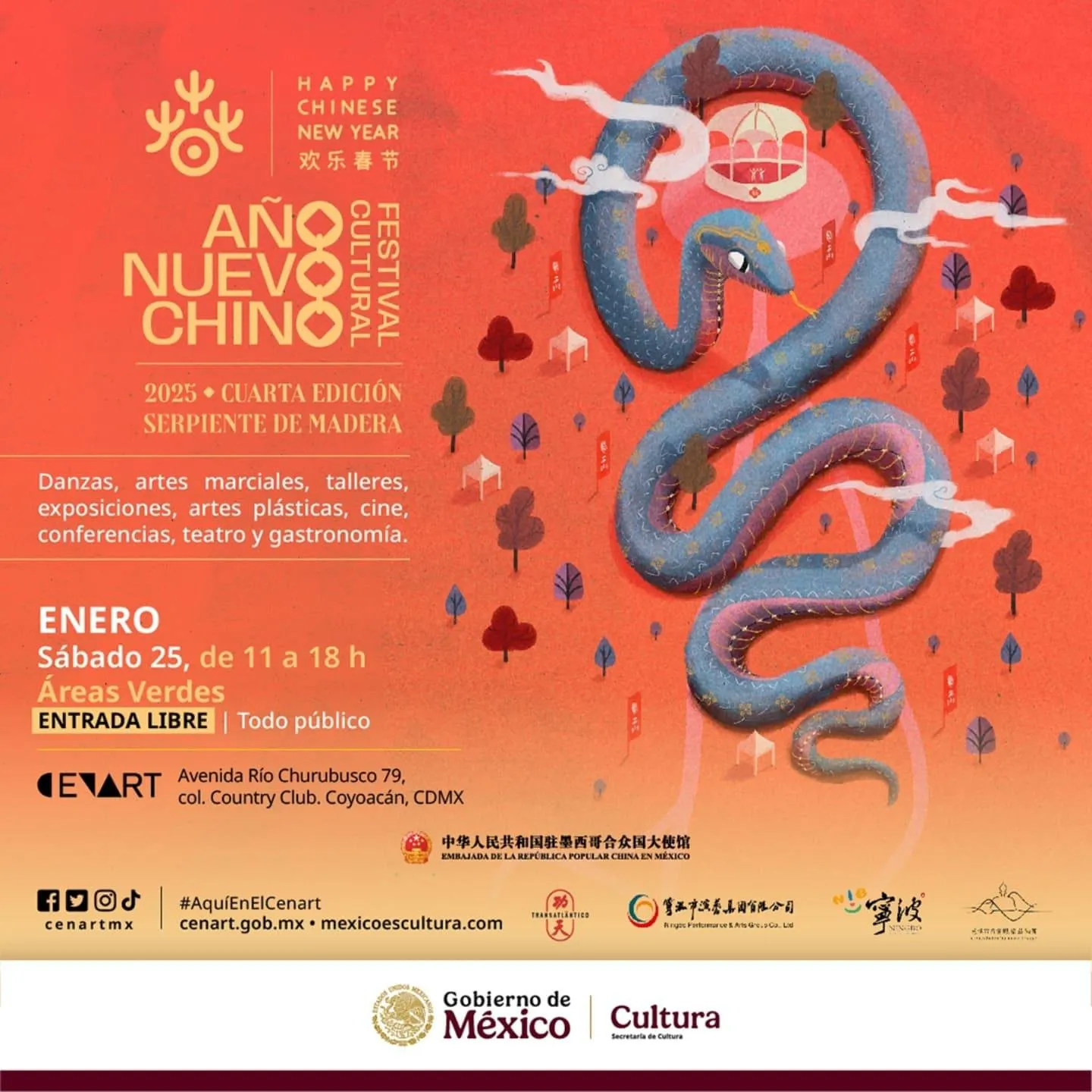 La cita es este 25 enero en las instalaciones del Cenart / FB: @cenartmexico