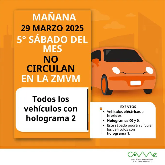 Este sábado los autos con Holograma 1 sí pueden circular / Especial