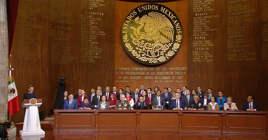 Hoy se realizó la ceremonia de aniversario de la promulgación de la Constitución Mexicana de 1917 / FB: @ClaudiaSheinbaumPardo