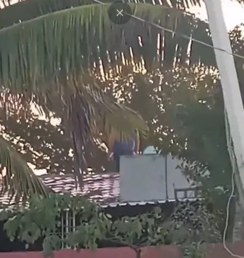 Los presuntos ladrones se encontraban arriba de un techo