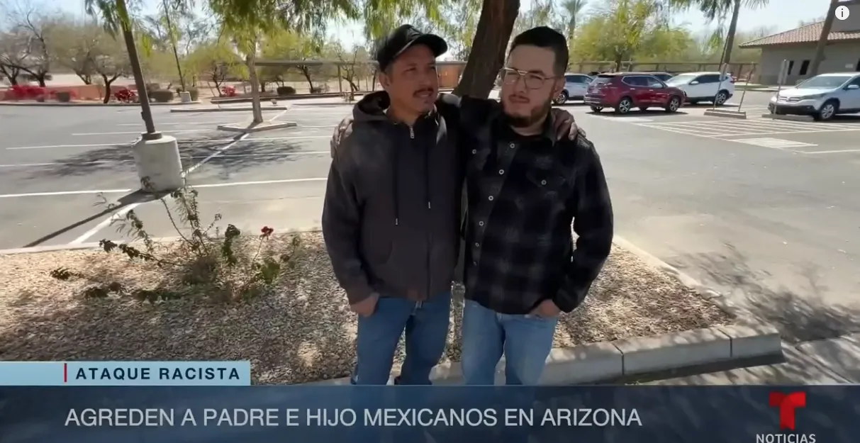 Marco Moreno y su hijo fueron agredidos verbalmente por un hombre en Arizona / Telemundo