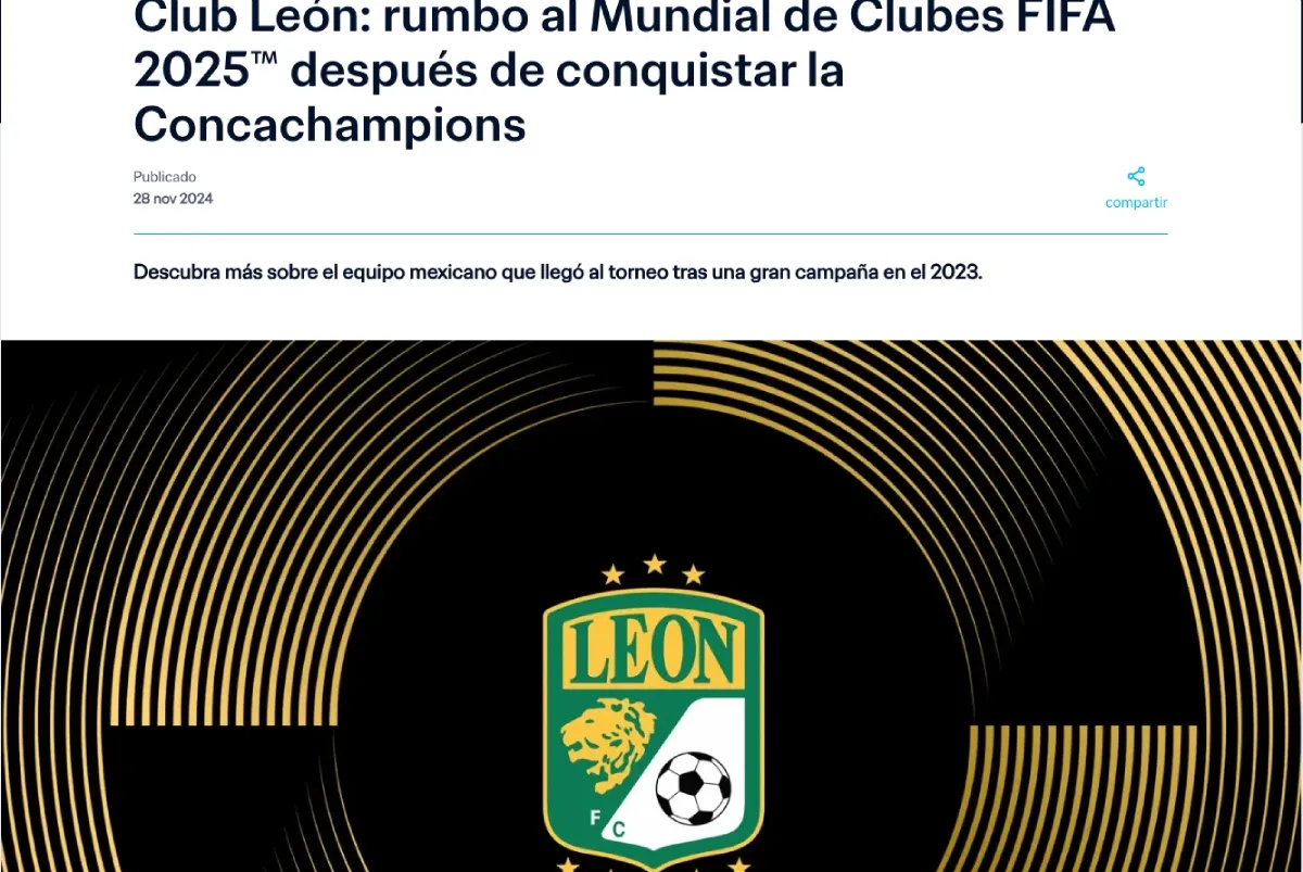 Información de León | Captura de pantalla: FIFA.com