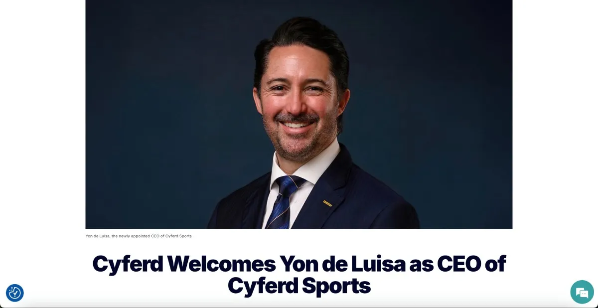 Bienvenida de De Luisa | Captura de pantalla: Cyferd.com