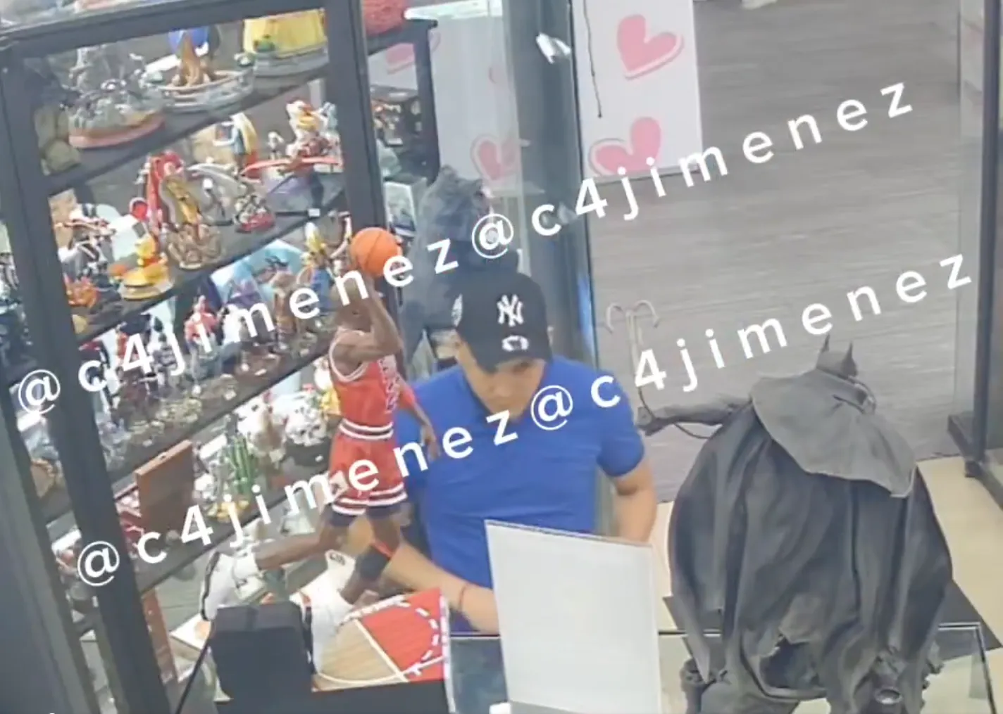 Las cámaras de seguridad captaron el momento del robo