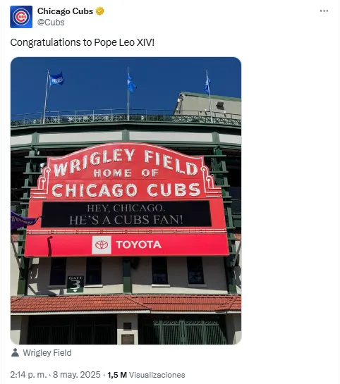 Los primeros en reclamar al Papa fueron los Cubs