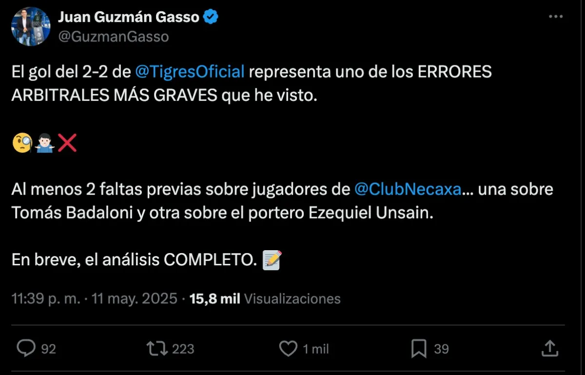 Opiniones | Captura de pantalla: X