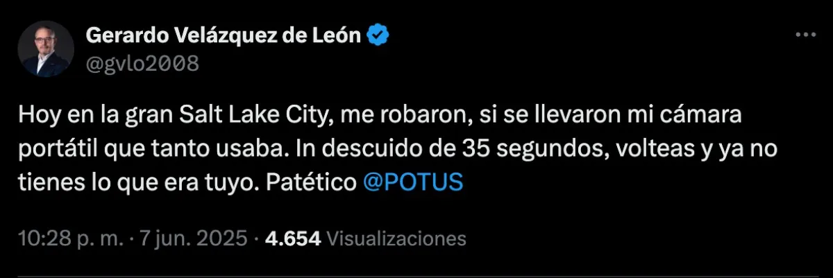 El reclamo | Captura de pantalla: X