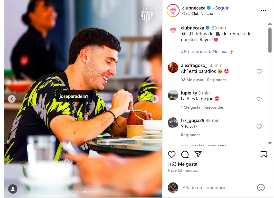 Paradela está entre los jugadores que reportaron