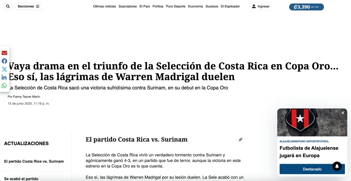 Diario La Nación | Captura de pantalla