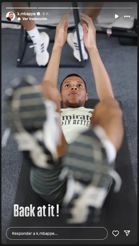 Mbappé ya entrena tras su hospitalización