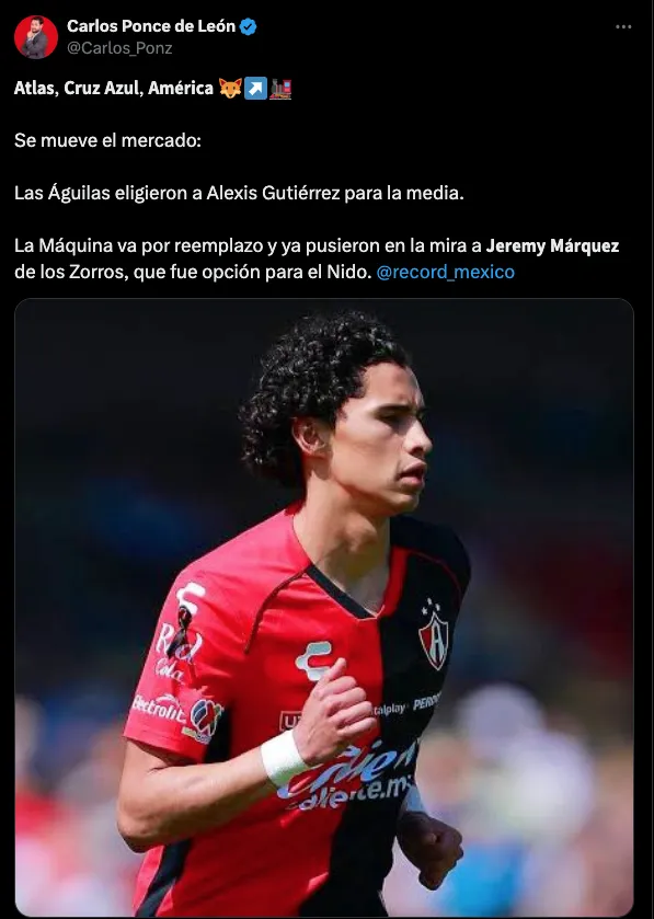 Jeremy Márquez es opción para Cruz Azul