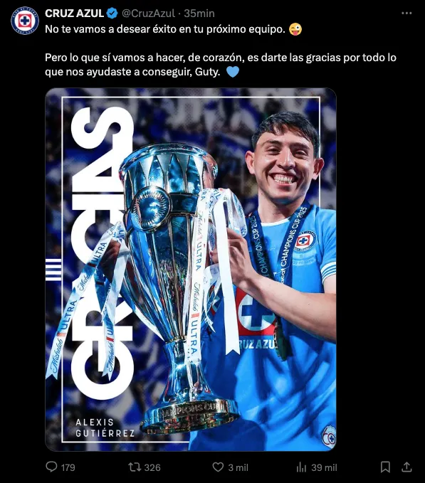 Así fue la despedida de Cruz Azul