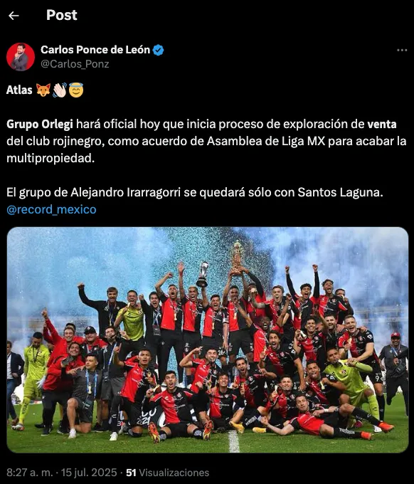 Orlegi comenzará el proceso de exploración para vender a Atlas