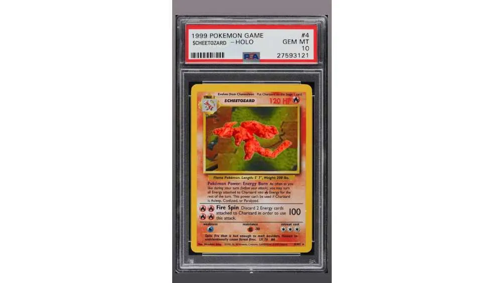 Como todo Pokémon, el Cheetozard tenía su tarjeta de colección/X