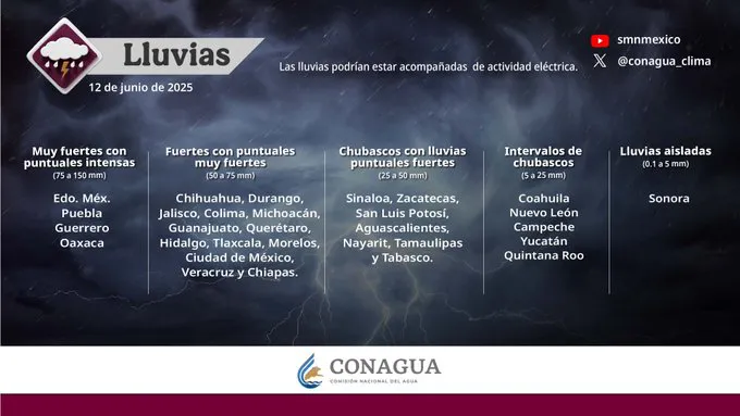 Las lluvias estarán acompañadas de actividad eléctrica / FREEPIK