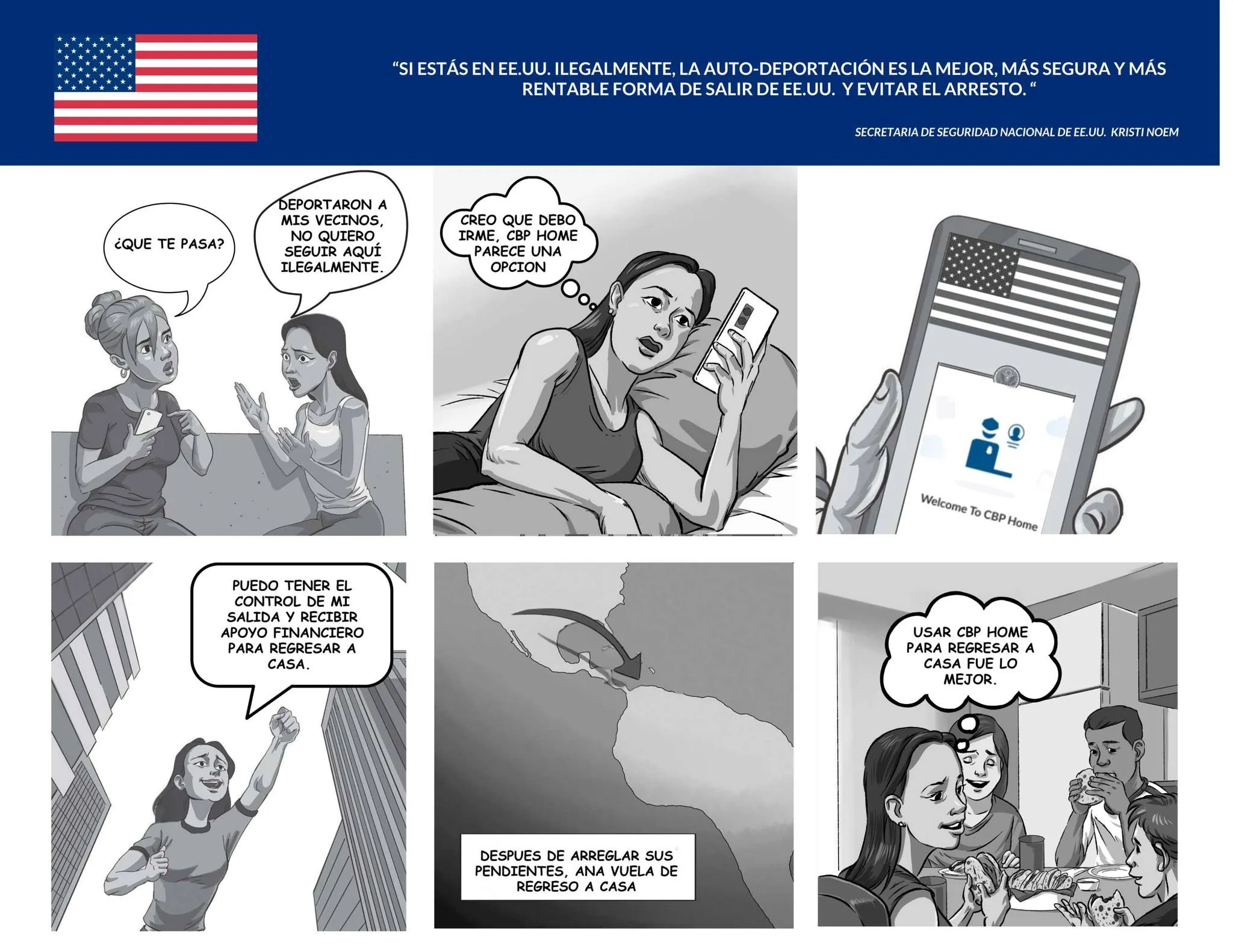Con este cómic se busca la auto-deportación de los migrantes / Redes Sociales