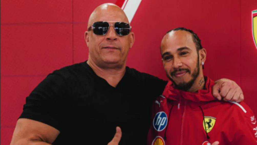 Diesel junto a Hamilton en el paddock | @scuderiaferrari