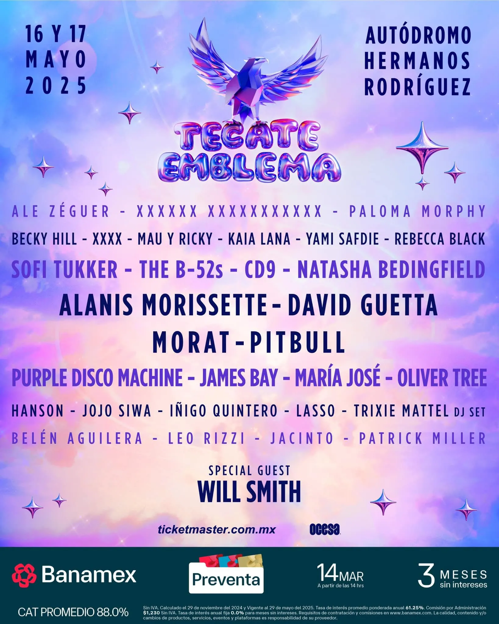 El line up sorprendió con la gran calidad de sus artistas / FB: @TecateEmblema