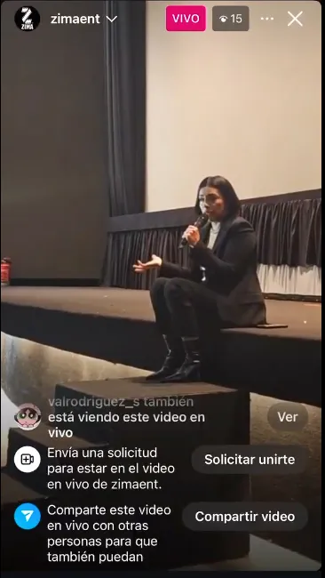 En redes se proyectó parte del encuentro de Adriana Paz con estudiantes / Redes Sociales