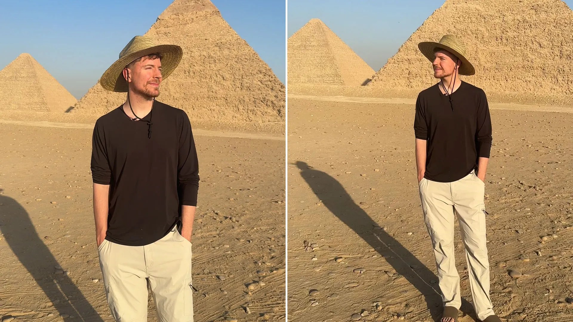 El influencer visitó las pirámides de Egipto / Redes Sociales