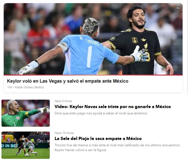 ESPN fue uno de los medios que resaltó a Navas