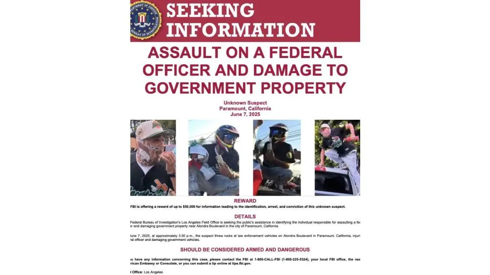 La recompensa para quien ayude a capturarlo son 50 mil dólares/FBI