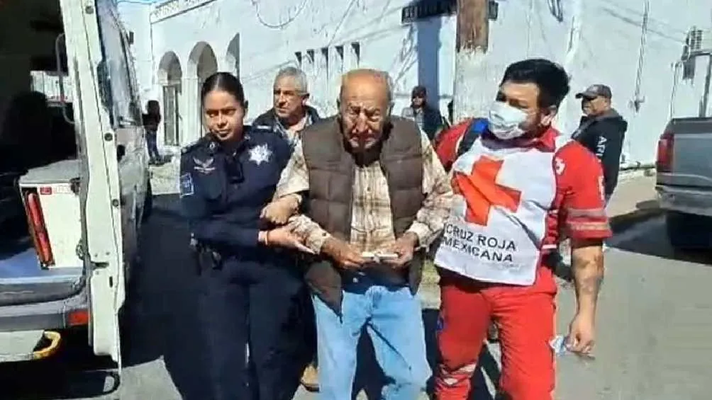 Daniel 'N', de 83 años de edad, presentó varios golpes en el rostro/X