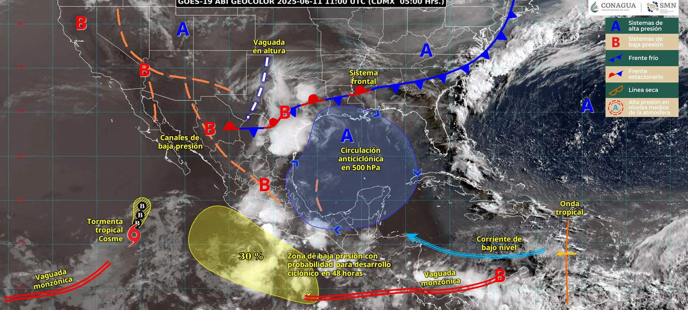 La tormenta tropical Cosme podría fusionarse con el ciclón Bárbara / Redes Sociales