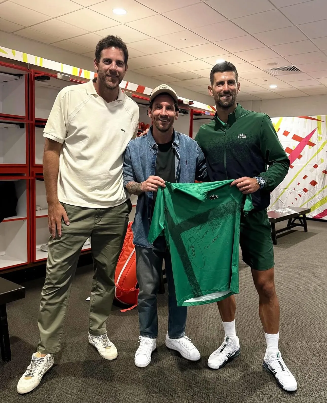 Messi convivió con Djokovic