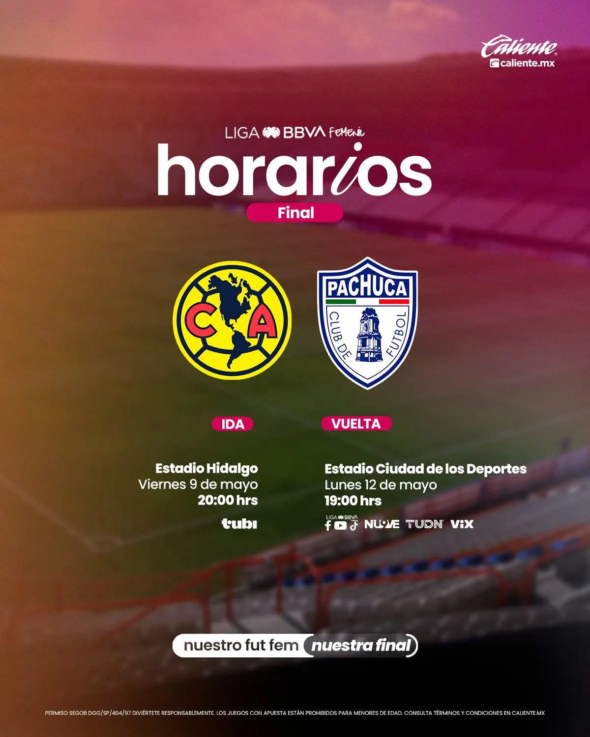 Quedaron definidos los horarios de la Final Femenil del Clausura 2025