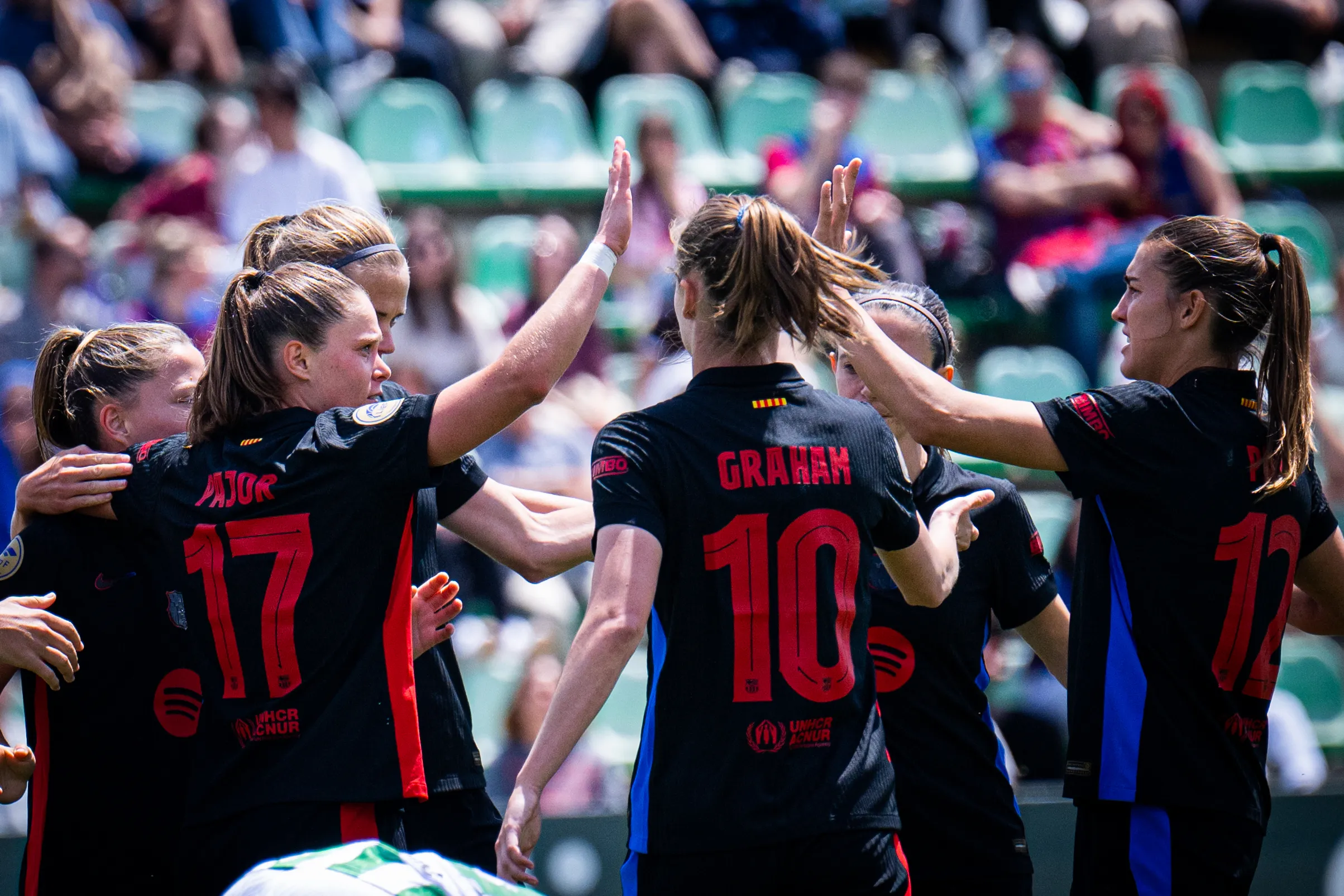 Las goleadoras blaugranas se juntaron para la victoria