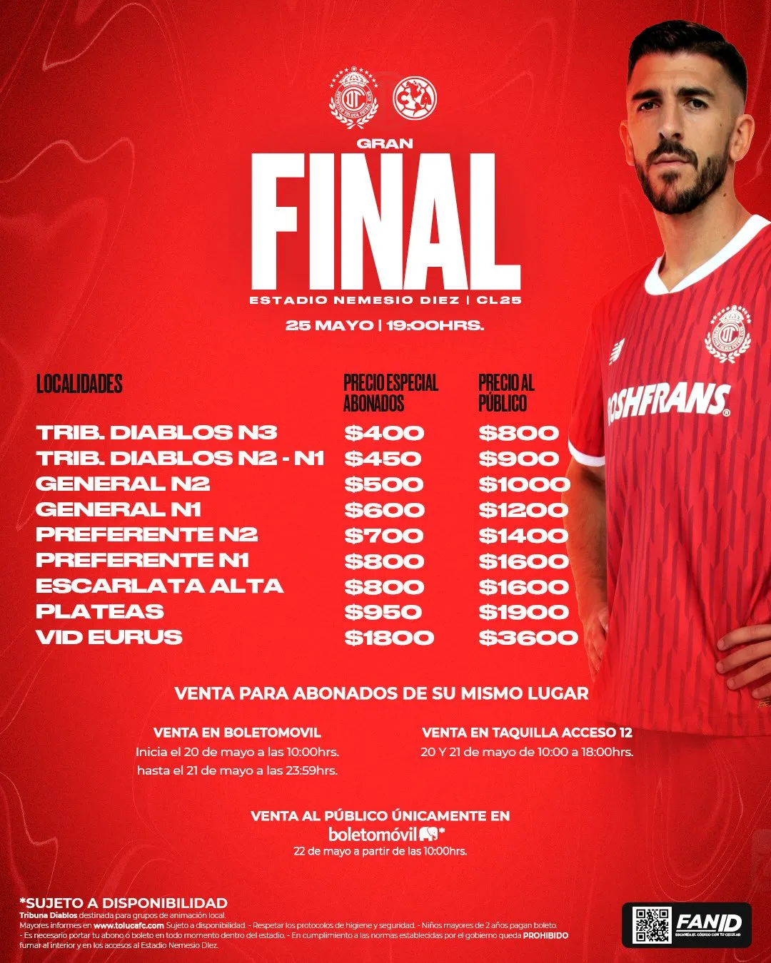 Así es la lista de precios para la Final de vuelta del Clausura 2025