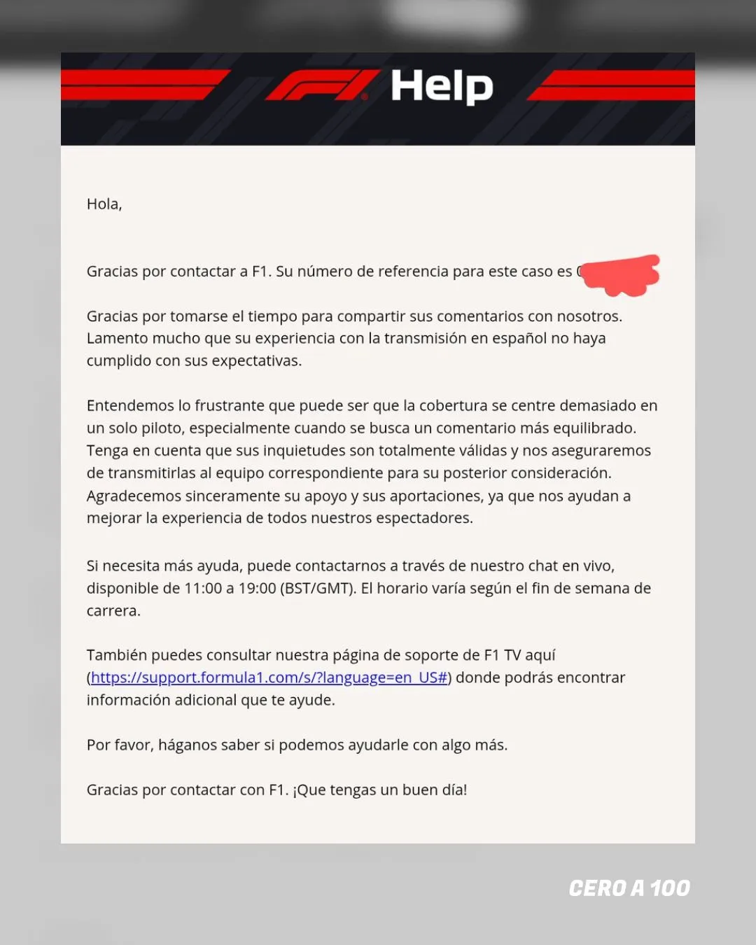 Así fue la respuesta de F1TV