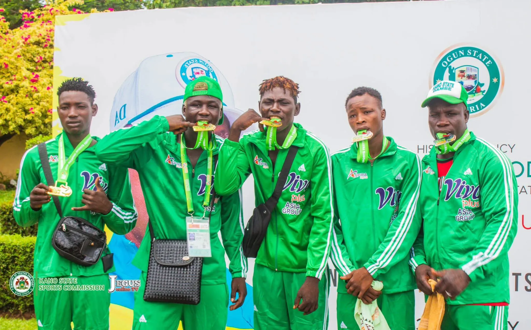 Los deportistas participaron en el Festival Nacional de Deportes de Nigeria