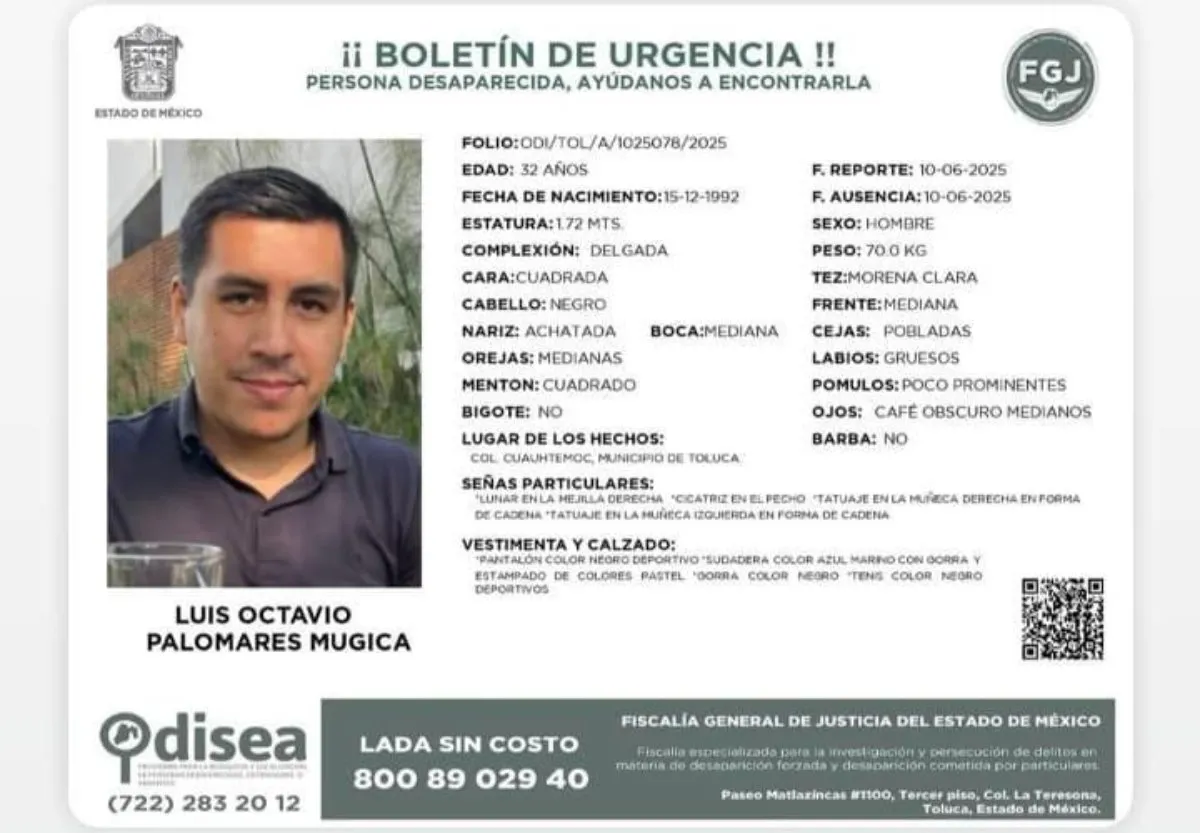 Ficha de desaparición | @AMANECERDIARIO