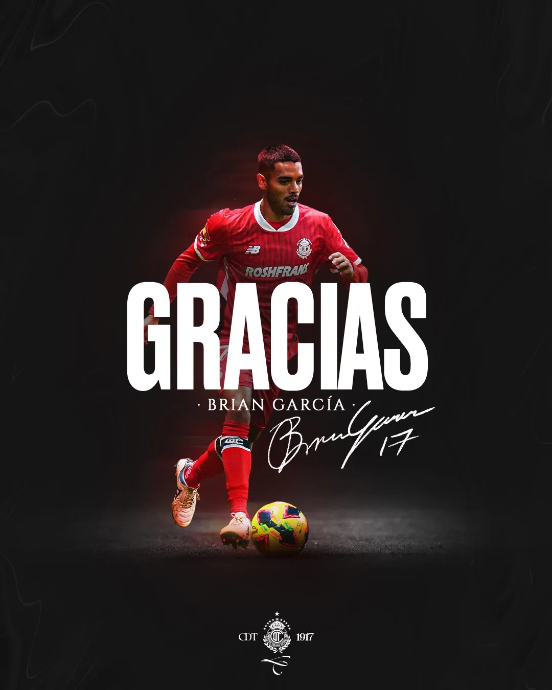 Los Diablos Rojos se despidieron de Brian García