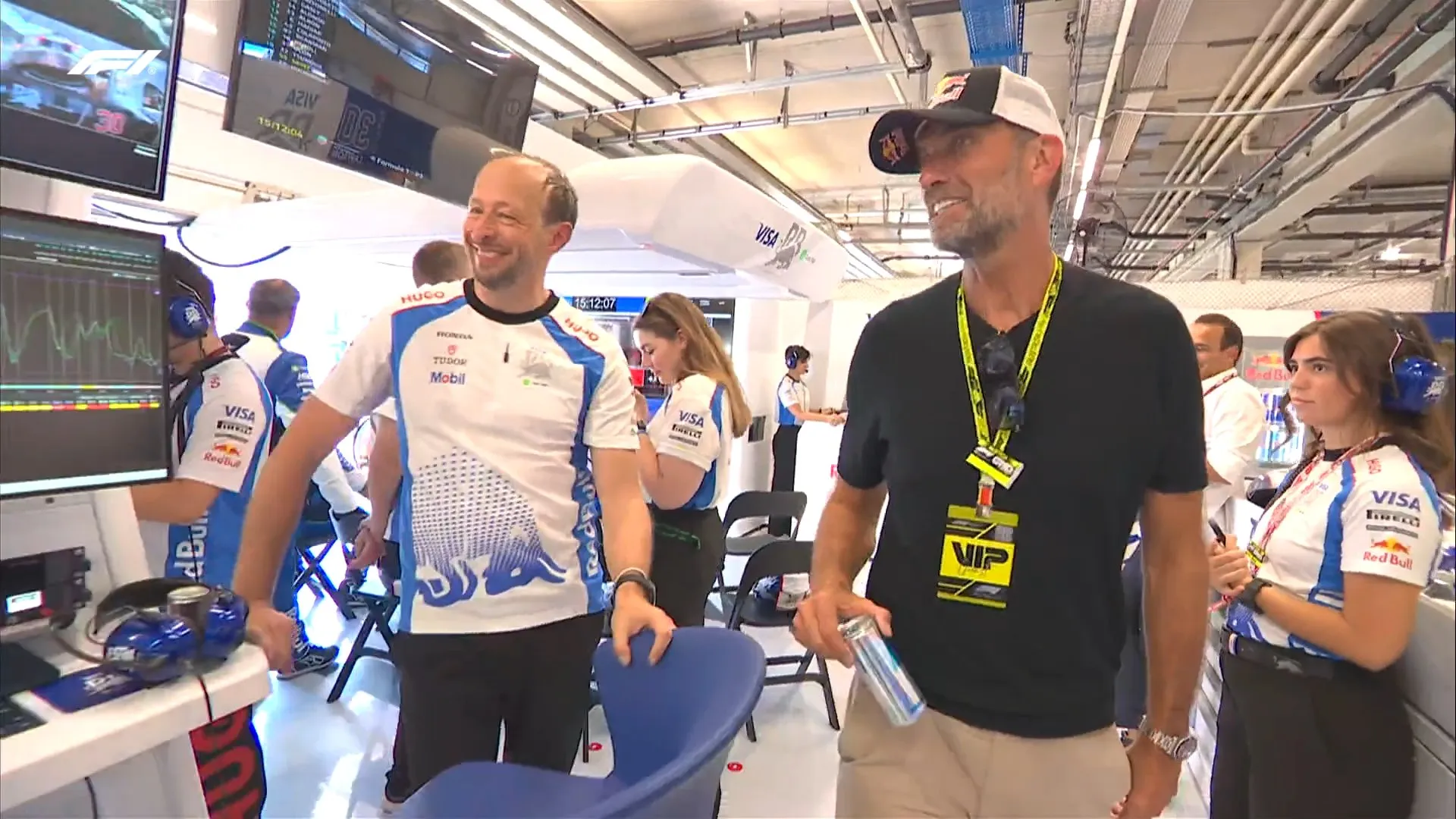 Klopp estuvo en el garage de Racing Bulls