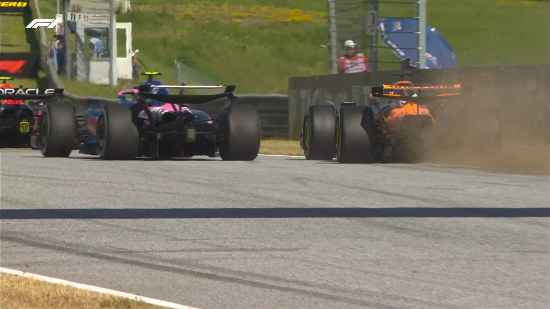 Colapinto sacó a Piastri de la pista