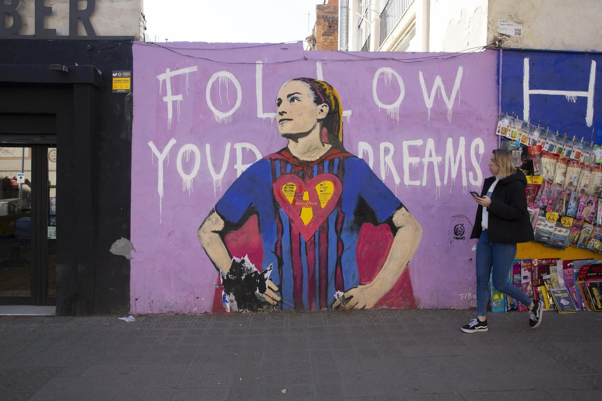 En su momento, TvBoy le hizo un mural a Alexia