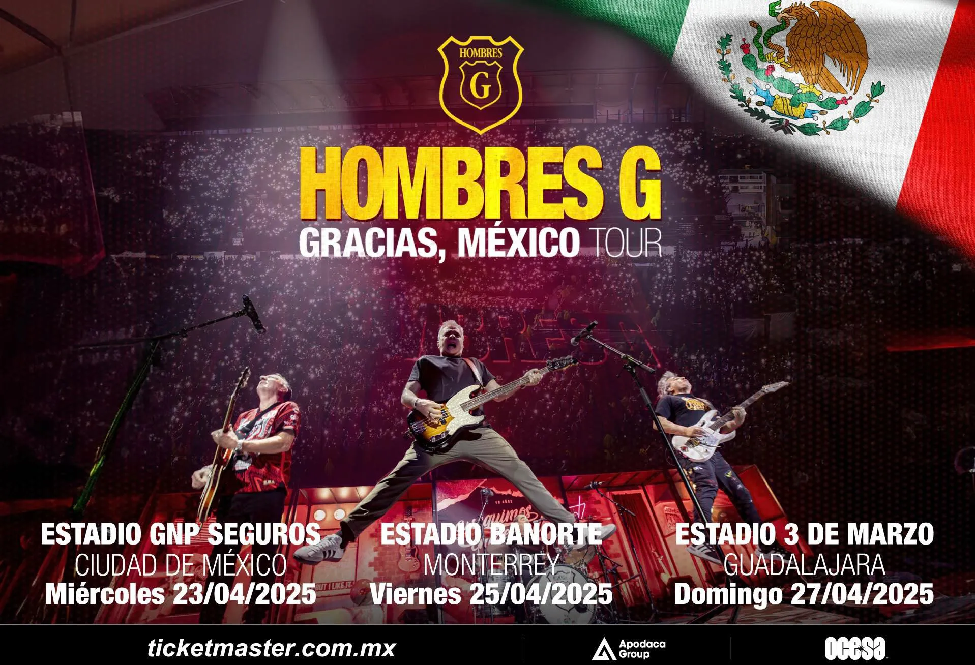'Gracias, Mexico Tour' empezará en abril en la CDMX / FB: @hombresgoficial